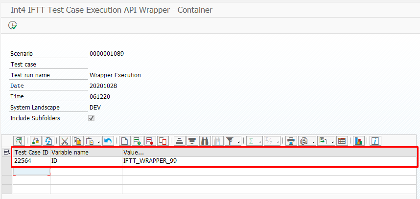 Int4 IFTT Test Case Execution API Wrapper - Container